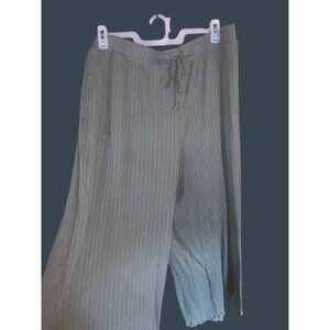 Secret Treasures Womens Ribbed Lounge Pants 3X 22W-24W Dusty Green